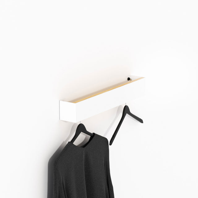 Dativo - Garderobe, minimalistisch, schwarz & weiß aus Metall und Holz