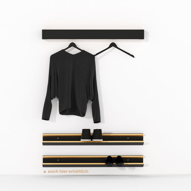 Dativo - Garderobe, minimalistisch, schwarz & weiß aus Metall und Holz